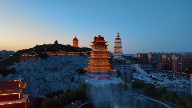 锦州 凌海市 九华山 宫殿 宗教 旅游 建筑 航拍