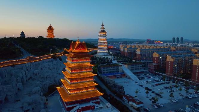 锦州 凌海市 九华山 宫殿 宗教 旅游 建筑 航拍