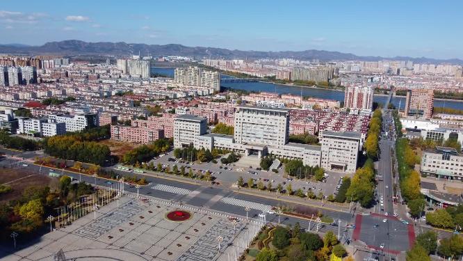 锦州 地标 航拍 科技路 希尔顿