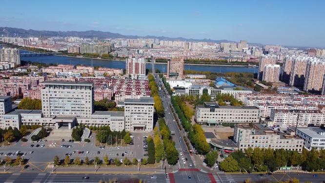锦州 地标 航拍 科技路 希尔顿