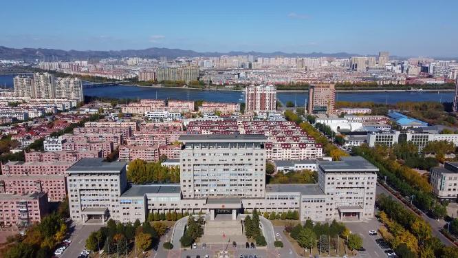 锦州 地标 航拍 科技路 希尔顿