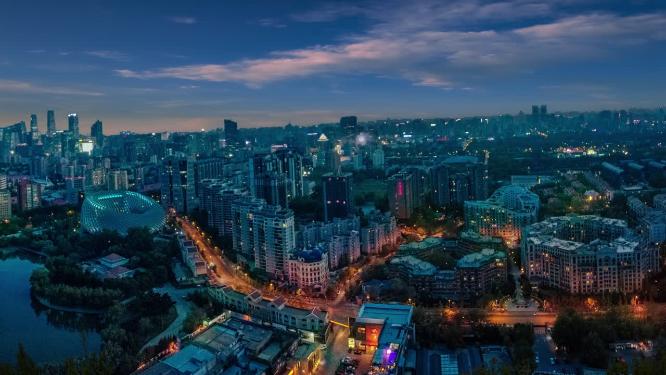 北京 地标 航拍 国贸 望京 奥体中心 朝阳区