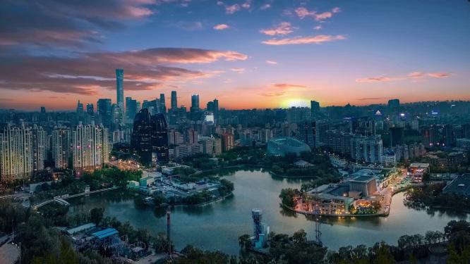 北京 地标 航拍 国贸 望京 奥体中心 朝阳区