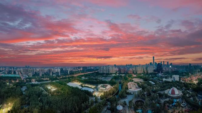 北京 地标 航拍 国贸 望京 奥体中心 朝阳区