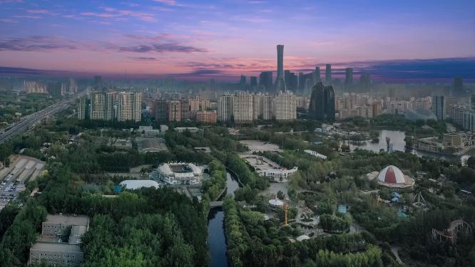 北京 地标 航拍 国贸 望京 奥体中心 朝阳区