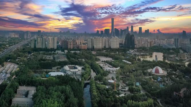 北京 地标 航拍 国贸 望京 奥体中心 朝阳区