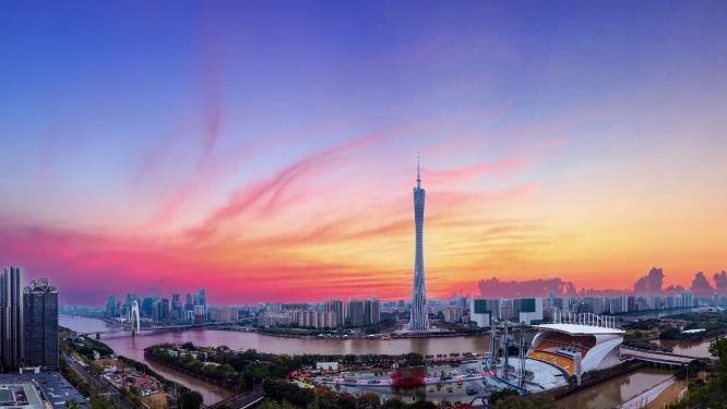 广州 地标 航拍  