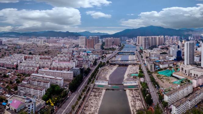 张家口 地标 航拍