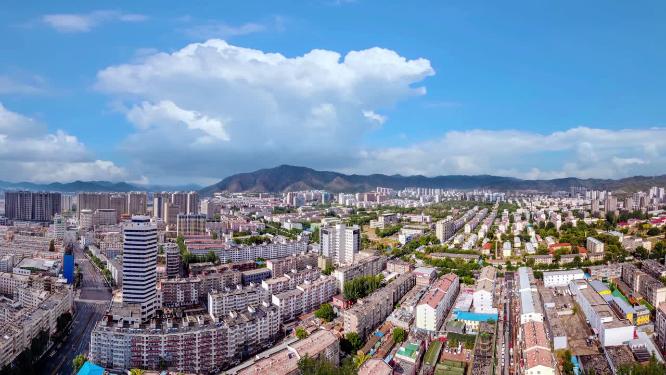 张家口 地标 航拍 