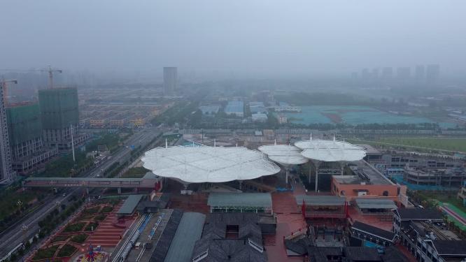 聊城市 地标 航拍