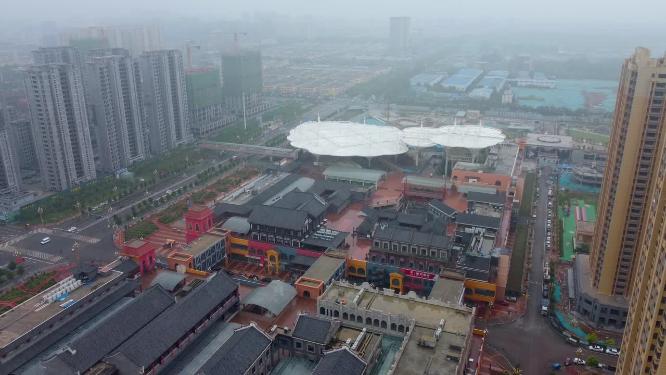 聊城市 地标 航拍