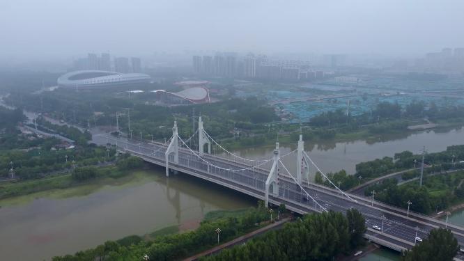 聊城市 地标 航拍