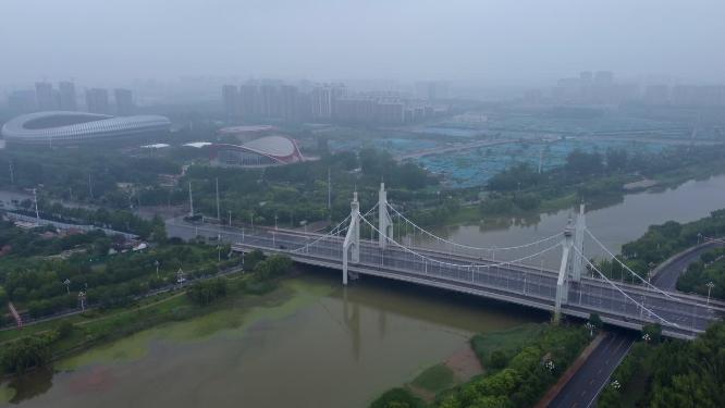 聊城市 地标 航拍