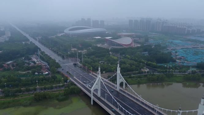 聊城市 地标 航拍