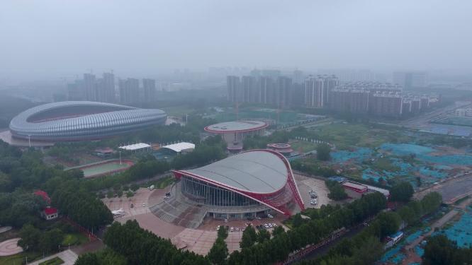聊城市 地标 航拍