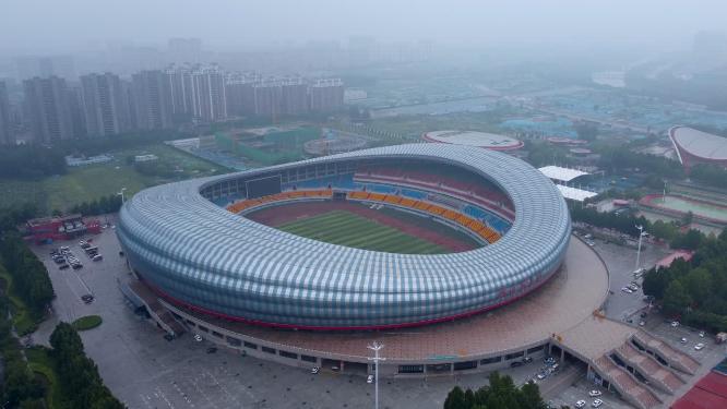 聊城市奥森体育场航拍