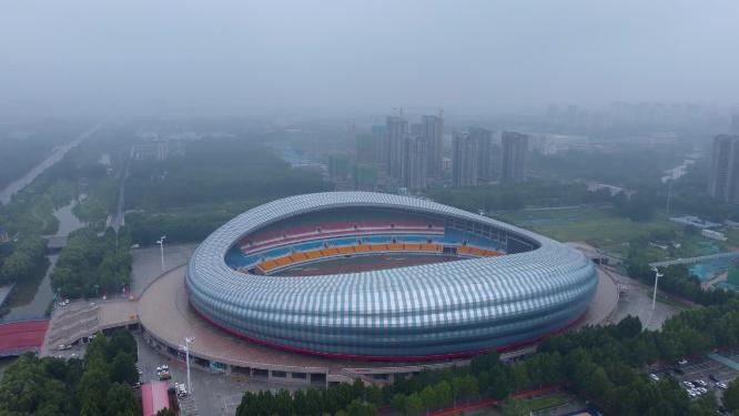 聊城市奥森体育场 航拍