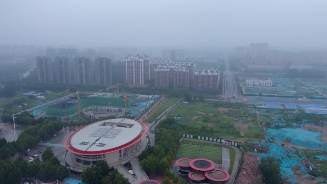 聊城市 地标 航拍