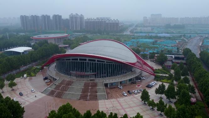 聊城市 地标 航拍
