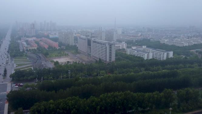 聊城市 地标 航拍