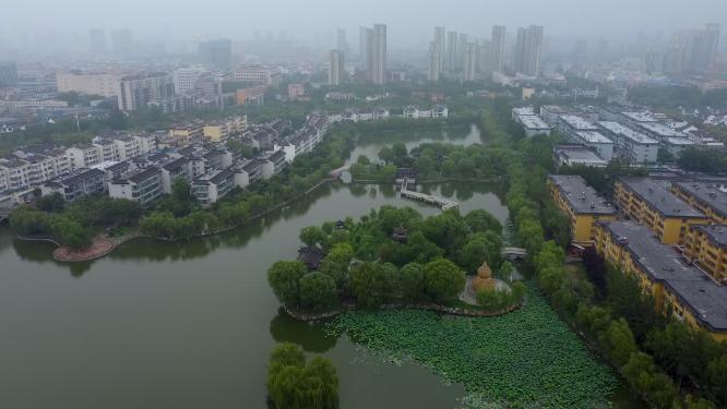 聊城市 地标 航拍