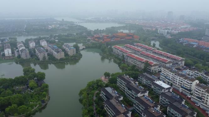 聊城市 地标 航拍