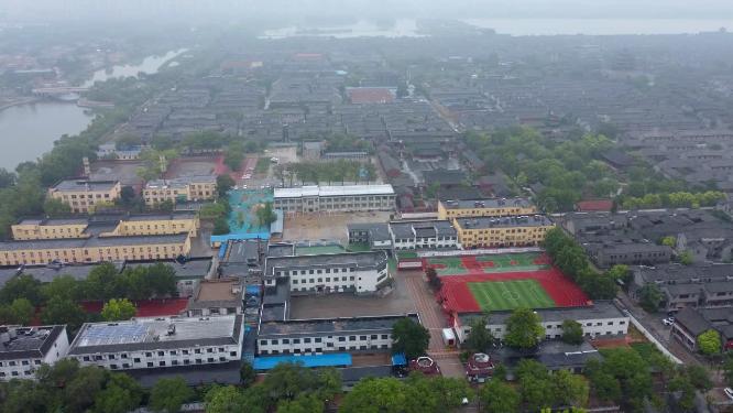 聊城市 地标 航拍
