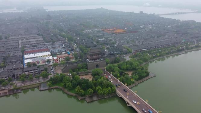 聊城市 地标 航拍