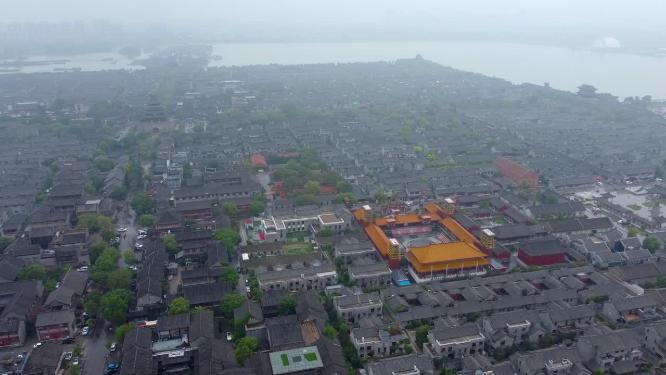 聊城市 地标 航拍