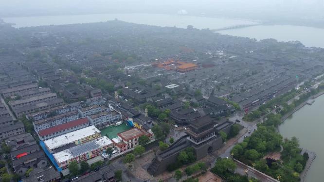 聊城市 地标 航拍