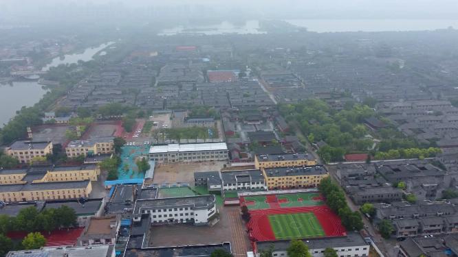 聊城市 地标 航拍