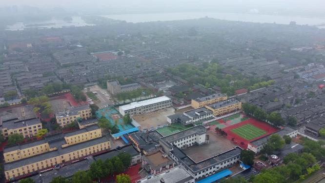 聊城市 地标 航拍