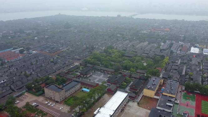 聊城市 地标 航拍