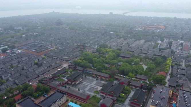 聊城市 地标 航拍