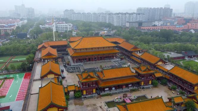 聊城市 地标 航拍