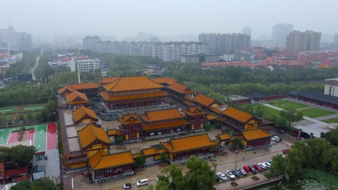 聊城市 地标 航拍