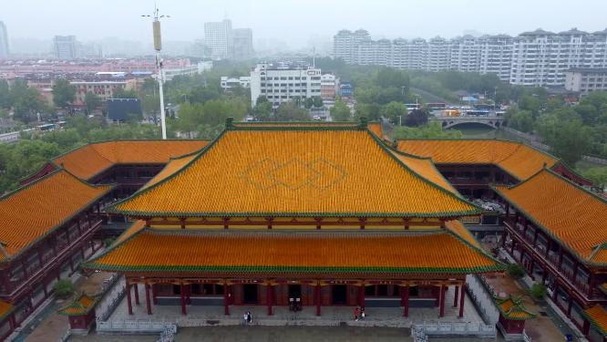 聊城市 地标 航拍