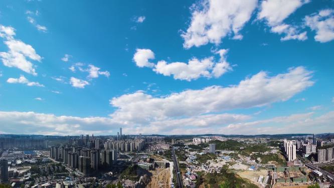 贵阳 地标 航拍 观山湖区 林城东路 国际金融中心 国际会展中心 省博物馆