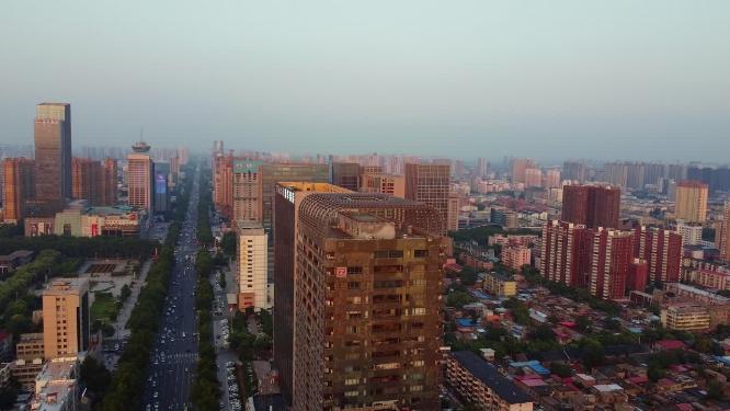 邯郸 地标 航拍 丛台公园 