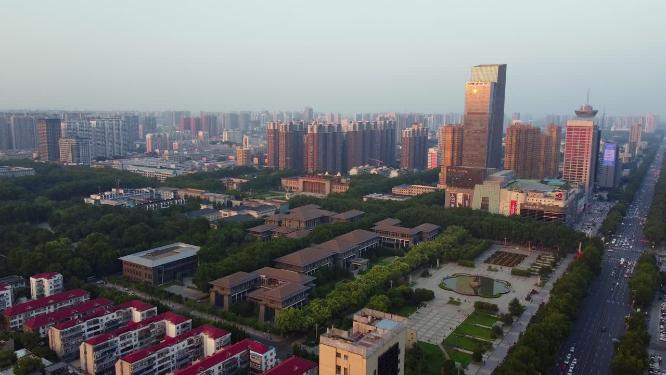 邯郸 地标 航拍 丛台公园 