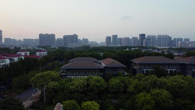 邯郸 地标 航拍 丛台公园 