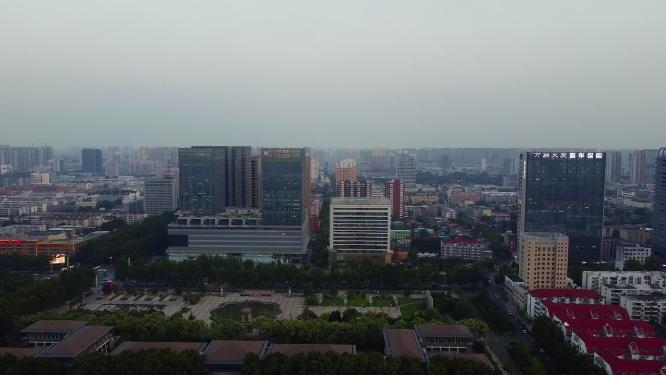 邯郸 地标 航拍 丛台公园 