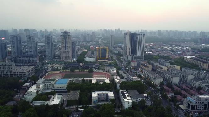 邯郸 地标 航拍 丛台公园 
