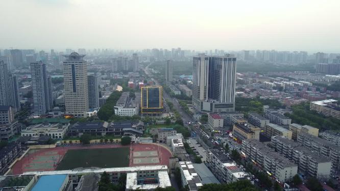 邯郸 地标 航拍 丛台公园 