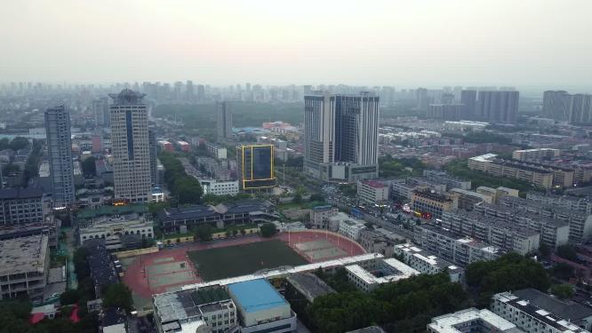 邯郸 地标 航拍 丛台公园 