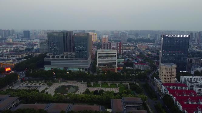 邯郸 地标 航拍 丛台公园 