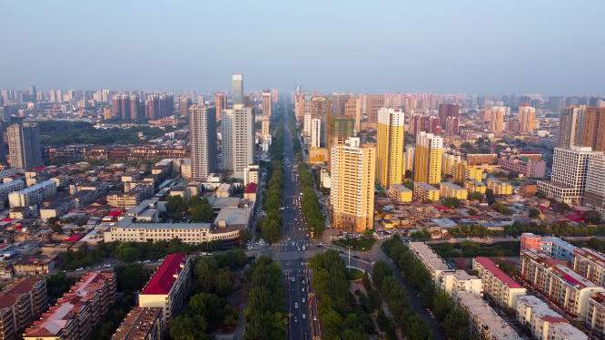 邯郸 地标 航拍 丛台公园 