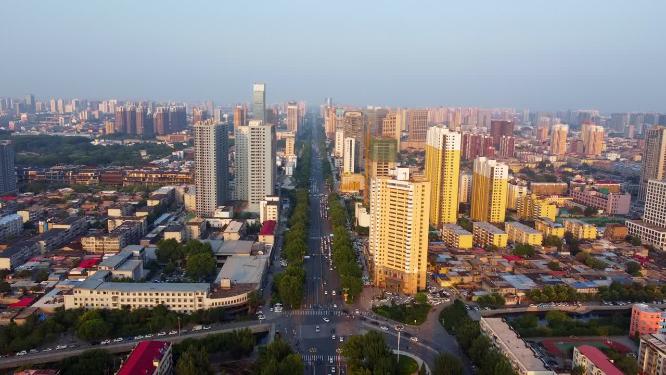 邯郸 地标 航拍 丛台公园 
