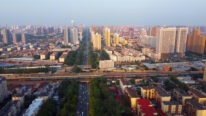 邯郸 地标 航拍 丛台公园 