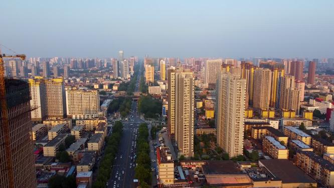 邯郸 地标 航拍 丛台公园 